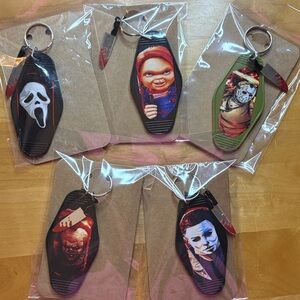 Horror Fandom Vibes Handcrafted Motel Keychain’s: Pick 1